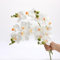 DODXIAOBEUL Künstliche Blumen, Latex, Phalaenopsis, 45 cm, künstliche Orchideensträuße für Hochzeit, Party, Zuhause, Garten, Dekoration, Weiß, 4 Stück