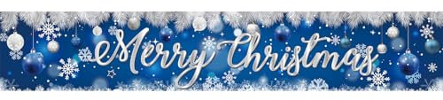 Frohe Weihnachten-Banner, Frohe Weihnachten-Schild, Weihnachtsdekorationen,Weihnachtsdekorationen für den Außenbereich für Hof, Garten, Rasen, Haus, Urlaubsparty-Zubehör,Decorations for Christmas