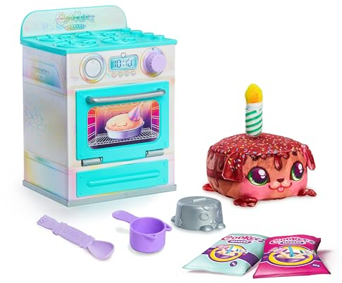 Cookeez Makery Horno para golosinas de Fiesta, Mezcla a tu Amigo de Abrazos! Calienta la Mezcla de Masa y CREA un Pastel de cumpleaños Interactivo cálido y fragante, ¿Qué golosina será?