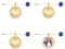 SUPERFINDINGS 4 Set Goldener Gedenkstrauß Foto Charm Hochzeitsstrauß Anstecknadeln Bräutigam/Brautbroschen Legierung Strasssteine Hochzeits Boutonniere Anstecknadel Pullover/Schal Anstecknadel