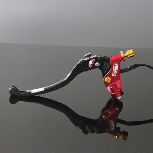 Für Kawasaki Für Suzuki Hpk Dirt Bike ATV Etc Motorrad Kabel Kupplung Barsch Brems Griff Hebel CNC 22mm 7/8 Universal Kupplungshebel Bremshebel Kupplung(Red)