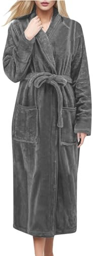 lozssnigzi Vestaglia Donna Invernale Vestaglia Flanella Senza Cappuccio Vestaglia Invernali Caldo Accappatoio Morbida Vestaglia Donna Da Camera Lunga Vestaglia In Pile