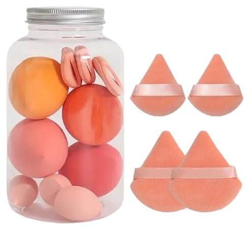 Orange 14 Pieces Makeup Blender Sponge Set Multi-color Makeup Sponge Set Soft Beauty Sponge Blender Makeup Sponge And Powder Puff Set Foundation Blending Beauty-Blender For Blending Foundation