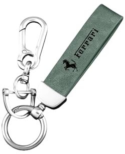 DYQCD 1 Pièce Porte-Clés De Voiture pour Ferrari 458 488 812 CaliforniaT Porte-clés Logo Voiture Porte-Badge Mousqueton Porte Clé Accessoires Voiture,GreenStyle