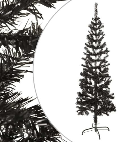 Casa & Giardino, Decorazione, Decorazioni stagionali e festive, Alberi di Natale-Casa-Slim Albero di Natale Nero 150 cm