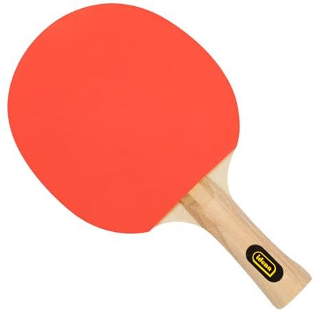Idena 40202 - Tischtennisschläger Training, mit Griff aus Holz und Gummibelag in Rot und Schwarz, Schläger für Anfänger, Verein und Freizeit