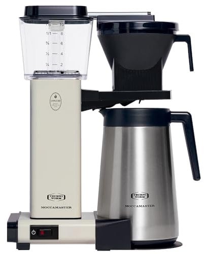 Moccamaster KBGT, Coffee Machine, Filter Coffee Machine, Thermal jug, Off-White, 1.25 Liters