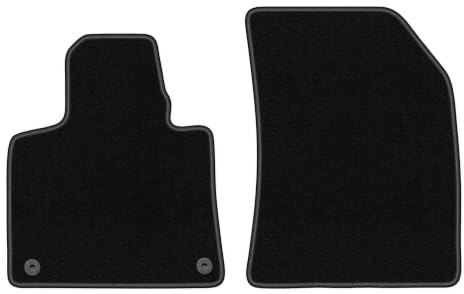 Velours-Fußmatten vorne passend für Citroën C4 Grand Picasso II 2013-2019 | passend für Minivan 7-Sitzer; dünner Velours-Teppich (Polypropylen), ca. 4 mm; rutschfest, runde Befestigungen (Typ CP2)