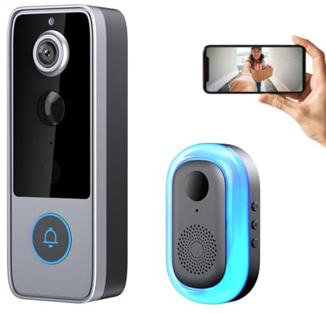 GuardianBell Pro, Smart WiFi Doorbell & Security Cam in One, Live View and Two-Way Audio, Motion Alerts, Auto Snapshots and Local Recordings (B-1)