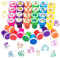 Thingehoy 24 Stück Stempel Kinder Set, Cartoon Kinderstempel, Stempelset Kinder