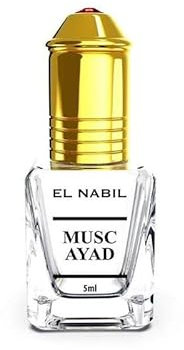 El Nabil Musc AYAD, Parfum Oriental Sans Alcool, Huile de Parfum Mixte, 5ml, Flacon en Verre