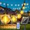 Guirlande Solaire Exterieur Lumineuse LED - 20M G40 Guirlande Guinguette Extérieur avec Télécommande IP44 Imperméable 8 Modes Guirlande Lumières Solaire Extérieur Terrasse Mariage Pergola Balcon Déco