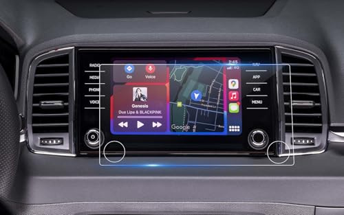 BSTW Kompatibel mit Skoda Karoq 2018-2025 & Skoda Kodiaq 2016-2023 Navigation Schutzfolie, 8 Zoll Bolero Display Schutzfolie 9H Kratzfest Tempered Glas Schutzfolie