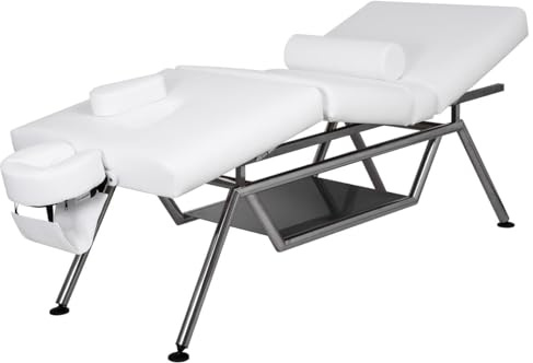 Exklusive stationäre 2-teilige Liege für Massage, SPA & Wellness aus Edelstahl Luna M2 MAX! mit Ablage für Zubehör