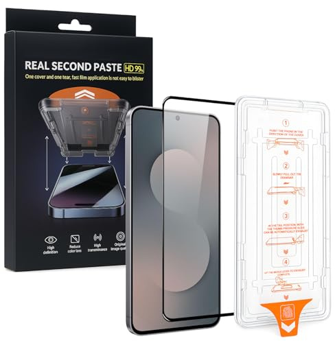 Wigento SnapFit Display Schutzglas für Samsung Galaxy S24 FE mit Installationshilfe 3D Premium H9