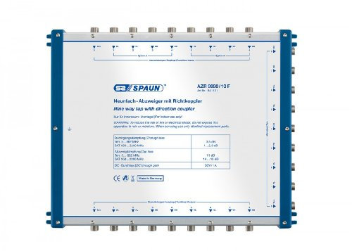 Spaun AZR 9990/10 F Abzweiger (9X Sat-Eingänge, 1x Terrestrik)