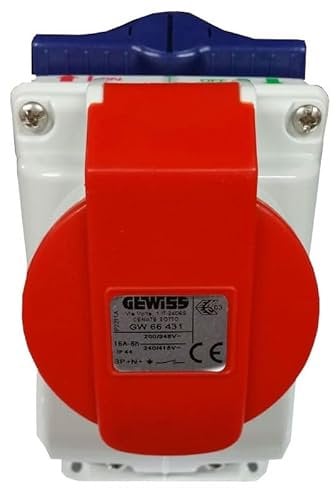 Gewiss – GW66431 – Ausgang (T 3P, IP44, 6h, 400 V, 16, 50/60 Hz) rot