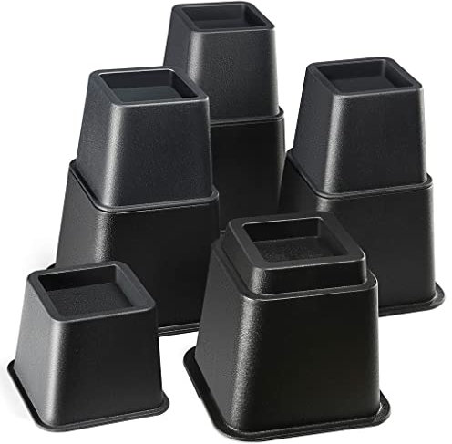 Home It - Set di 4 rialzi Regolabili per Alzata o mobili, Altezza 8, 12,7 e 7,6 cm