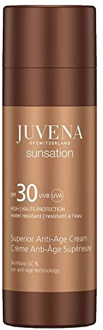 Juvena Superior Anti-Age Cream SPF30 75ml – Anti-Age Crème mit Sonnenschutz – Für gepflegte Sonnenbräune – Ocean-friendly – Mit Aloe Vera, Vitamin E, Koffein & UV-Filter – Für normale Haut