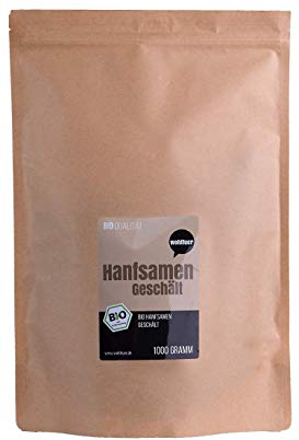 Wohltuer Bio Hanfsamen geschält + Glutenfrei + Nährstoffreich in Rohkostqualität aus Litauen + 1000g