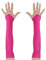 W WIDMANN MILANO Party Fashion - Fingerlose Satinhandschuhe, 80er Jahre, Accessoire zu Faschingskostümen