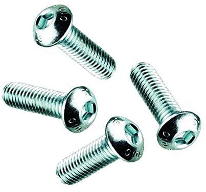 Viti/bulloni con testa a bottone da 8 mm, M8 x 20 mm, in acciaio inox A2, ideali per installare le staffe per televisori da 41” o più grandi (4 pezzi)