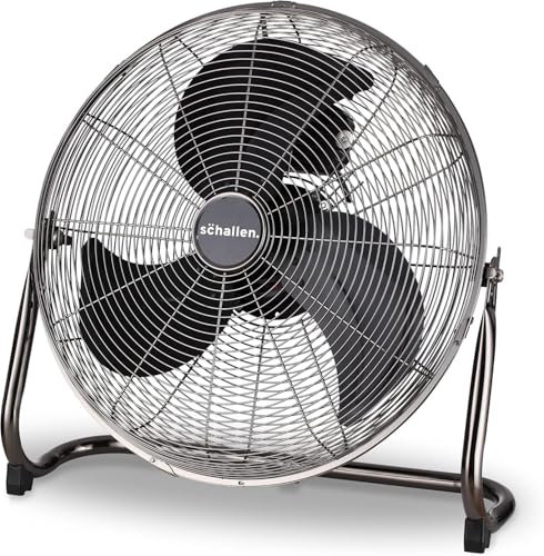 MP Essentials Large 18 (45cm) High Velocity Air Circulator Sturdy Floor Fan (Gunmetal Grey Black)