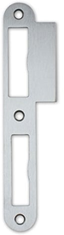 M4TEC ZB7 Gâche à languette Acier inoxydable brillant Robuste durable facile à installer Design élégant DIN L Convient aux serrures de porte intérieure un tour & double tour de portes en applique