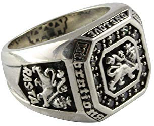 Löwen Ring Rasta Löwe Lion Zirkonia Silberring 925 Silber Herrenring