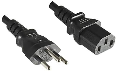 DINIC Stromkabel Netzkabel für die Schweiz auf C13 Kaltgeräte (1,80m, schwarz)