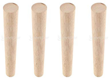 Tubayia 4 Stück Holz Möbel Bein Möbelfüße Schreibtisch Füße für Sofa/Stuhl/Bett/Schrank/Tisch