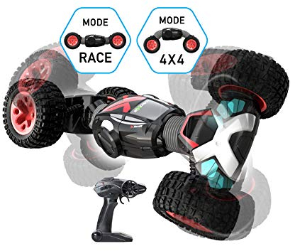 Exost - Voiture Télécommandée de Cascades - Revolt - Se Transforme en 2 Modes : 4x4 ou Course - Jouet idéal Enfant