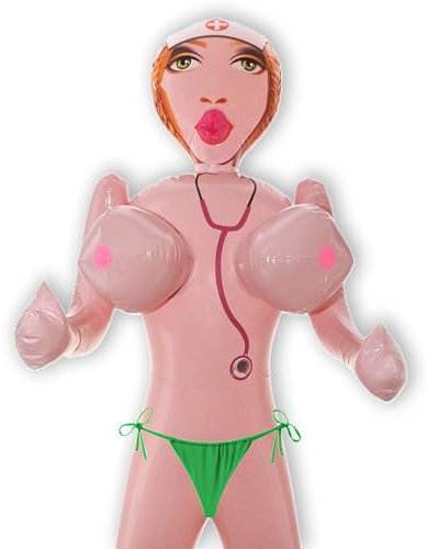 Aufblasbare Gummipuppe Frau Sexy - Erotik Puppe Scherzartikel Männer für JGA Abschied - 150 cm