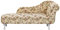 Retro Chaiselongue beige bunt rechtsseitig Blumenmotiv Polyester Nimes