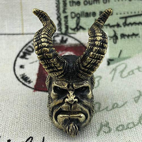 KUSO Messing Mini EDC Hell Evil Bead Fallschirm Paracord Cord Messer Werkzeug Lanyard Perlen Zipper Pull Herren Geschenk DIY Zubehör Outdoor (B)