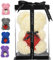 orso rosa - orsacchiotto rosa 10 pollici Hugz Teddy Flower Bear - Oltre 250 dozzine di fiori artificiali - regali unici, regali per le donne Scatola regalo trasparente (milk white)
