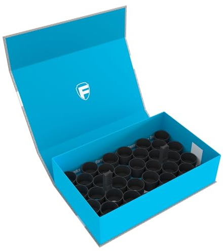 Feldherr Magnetic Box Bleu Compatible avec 36 Pots de Peinture Citadel (18 ML ou 24 ML), Couleur:Black