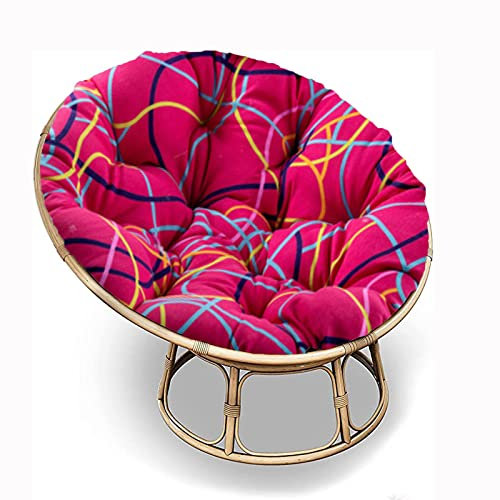 SRHWBF Papasan-Sitzkissen Polster Bodenkissen für Schwingsessel Stuhlkissen Für Innen Balkon Draussen Patio Garten (NUR Kissen) (F18 Ø180cm/70.8 in)
