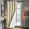 Deconovo Multifunctional Thermal Lined Curtain Eyelet, Blackout Curtain Double Layer, Solid Soundproof Windproof Curtain for Bedroom Nursery, 52 x 54 Inch(Width x Length), Beige, 1 Panel