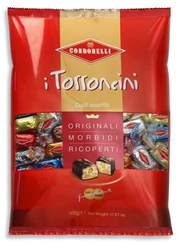 Condorelli i Torroncini Originali alle Mandorle e Pistacchi Gusti Assortiti Maxi 500g [1 Confezione]