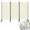 TRMLBE Paravent 3 Teilig Raumteiler Trennwand Stellwand 275x180cm Sichtschutz mit Bodenheringe und Kabelbinder für Balkon, Garten, Terrasse - Beige