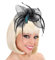 PARTY DISCOUNT NEU Kopfschmuck/Tiara/Haarreif Cocktail, Schwarz