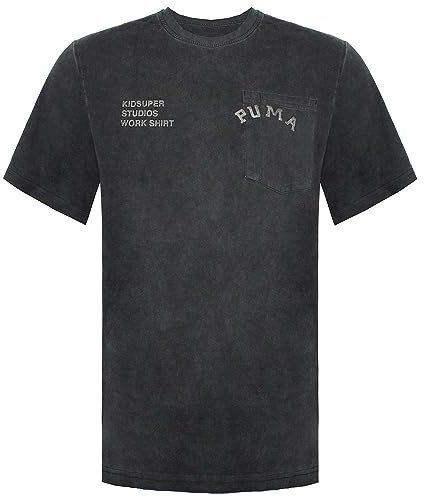 PUMA x Kidsuper Studios Black Short Sleeve Crew Neck Mens 531142 01