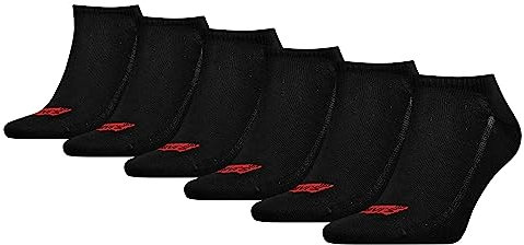 Levi's Sneaker, Medias Unisexo, Sostenible Negro, 39/42