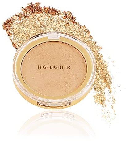 Boobeen Highlighter Powder Palette - Glow Shimmer Illuminator für Gesicht Highlighter Make-up, Long Lasting Brighten Skin