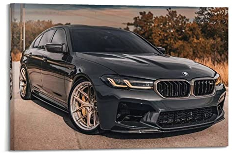 JUNNA Sportwagen-Poster für BMW M5 CS F90 Rennauto, dekoratives Gemälde, Leinwand, Wand- und Kunstbild, Familien-Schlafzimmer, Dekoration, 20 x 30 cm