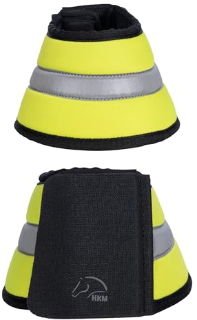 HKM Reflective Hufglocken Neon Gelb Warmblut