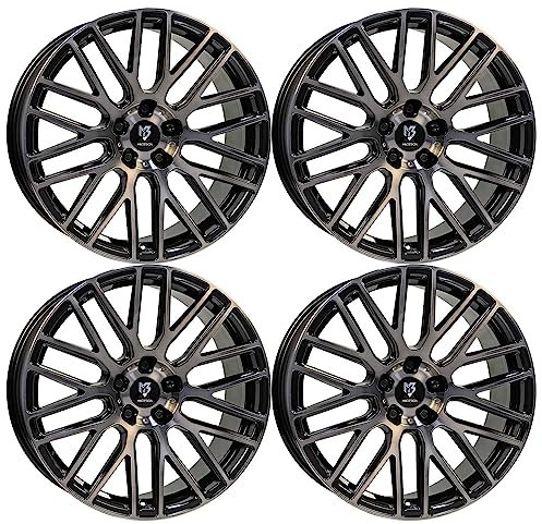 4x MB Design Felgen KV4 7.5Jx18 ET30 5x112 Rauchschwarz glänzend poliert kompatibel mit Toyota Supra
