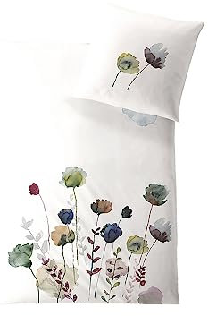 HEFEL Trend- Tencel Edelsatin Bettwäsche Set Amsterdam Kollektion Pure Luxury Unterseite- Elfenbein (155x200 cm + 40x80 cm)