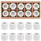 AHANDMAKER 10 Pieces Ceramic Candle Holder Gold Mini Ceramic Chime Ritual Spell Candle Holders for Taper, Rituals, Spells, Altar, Wiccan Supplies & More 0.7 Inches in Diameter